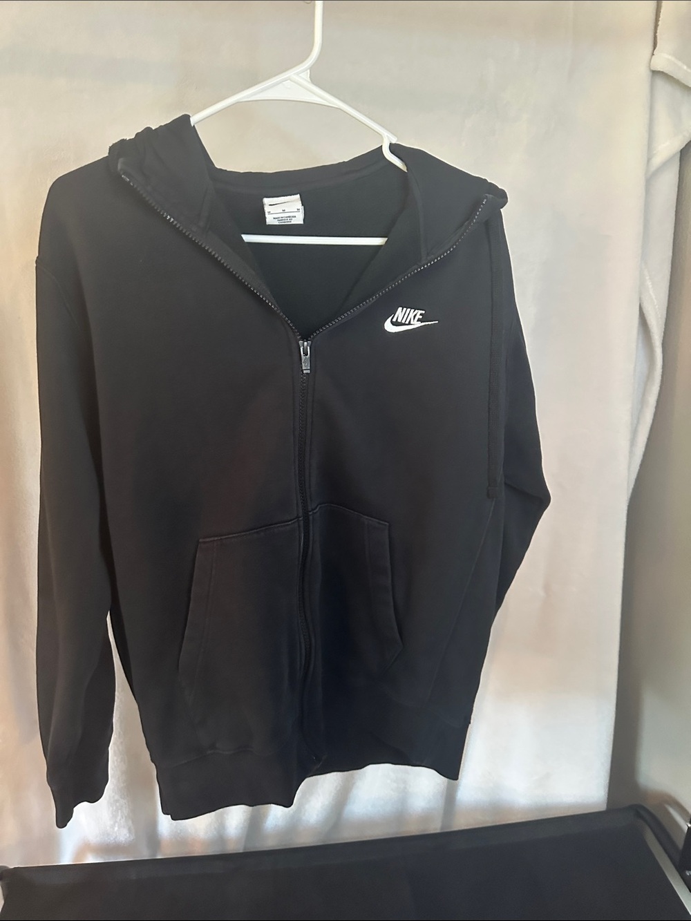 Nike Black Sweatshirt with White Logo Tag